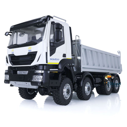 LESU 1/14 8X8 RC Painted Dump Truck Hydraulic Tipper Car for Radio Control Dumper Truck Model Sound Light System Motor Servo ESC