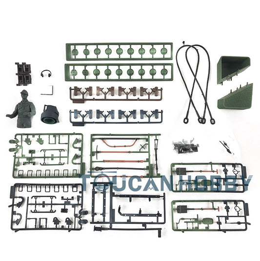 US STOCK Decoration Plastic Parts Bag Accessories for Henglong 1/16 Scale German Leopard2A6 RC Tank 3889 Model DIY