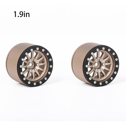 EG 1/8 1.9 Inch Or 1/10 2.2 Inch Rubber Tires Alloy Wheelhub Blackstone for RC Racing Crawler Car Part Off-road Vehicles