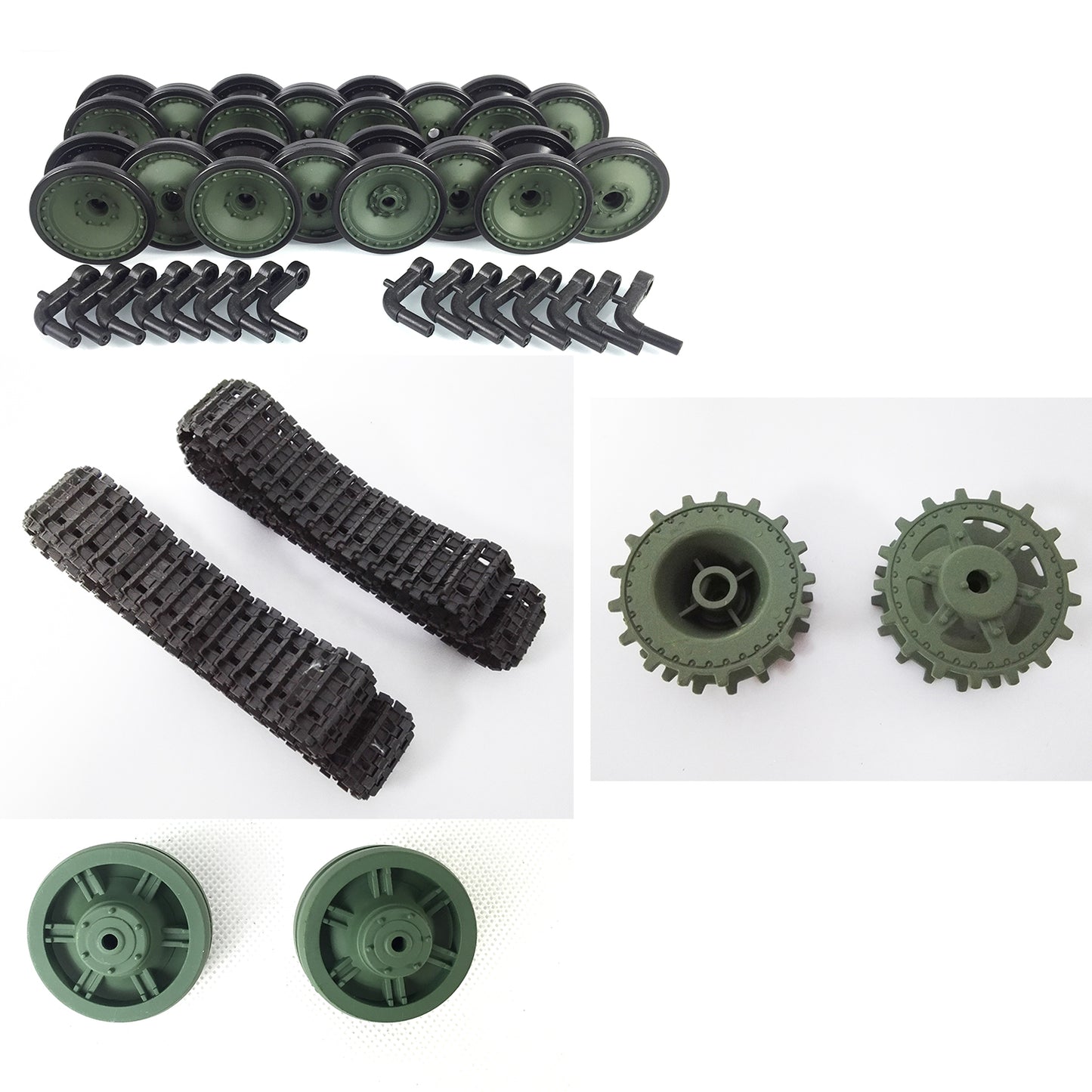 Plastic Idlers Road Wheels Sprockets Tracks for Henglong 1/16 Scale Jadpanther 3869 Panther G 3879 RC Tank Model