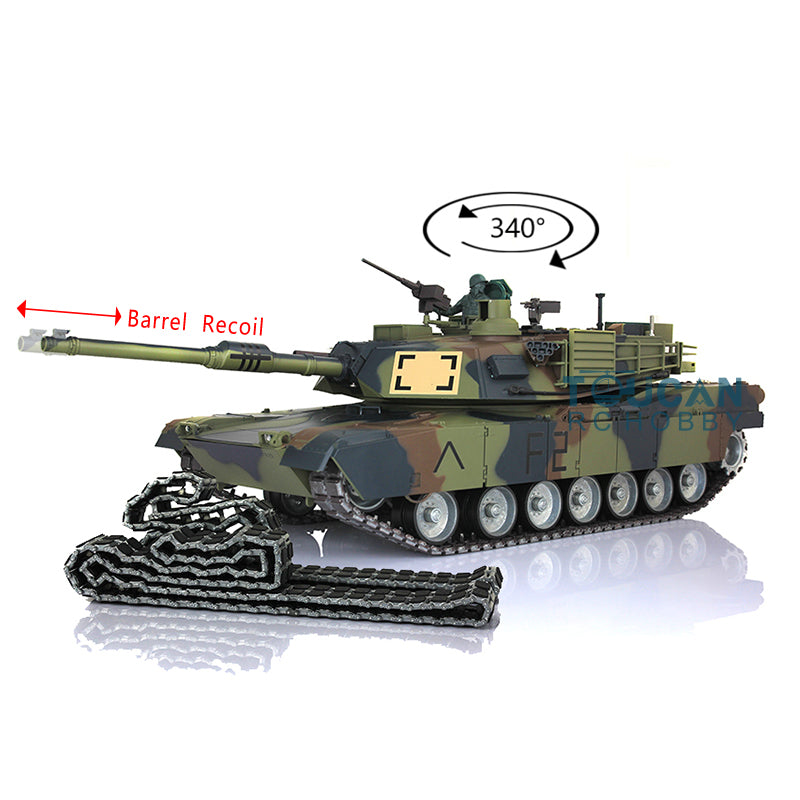 Henglong 7.0 1:16 Scale Barrel Recoil M1A2 Abrams 3918 RTR RC Tank 340 ...