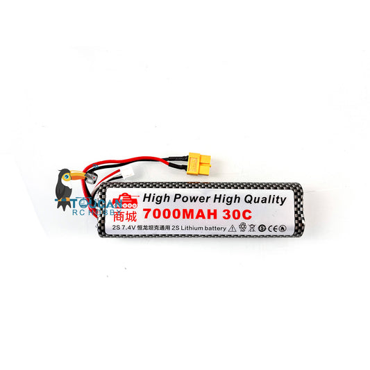 US STOCK Henglong Electronic Part 7000MAH Lipo Battery 7.4V for 1/16 Scale Model RC Tank Upgraded Vehicle
