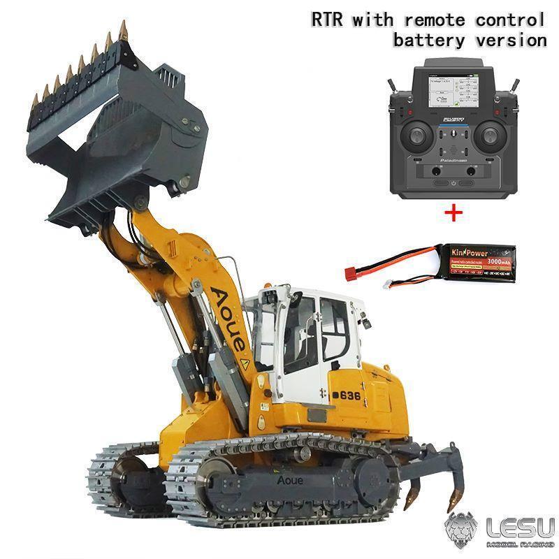 LESU 1/14 636 Hydraulic Construction Vehicles Radio Controlle Track Loader  Light Sound Motor Metal Openable Closable Bucket - Ready To Run 1