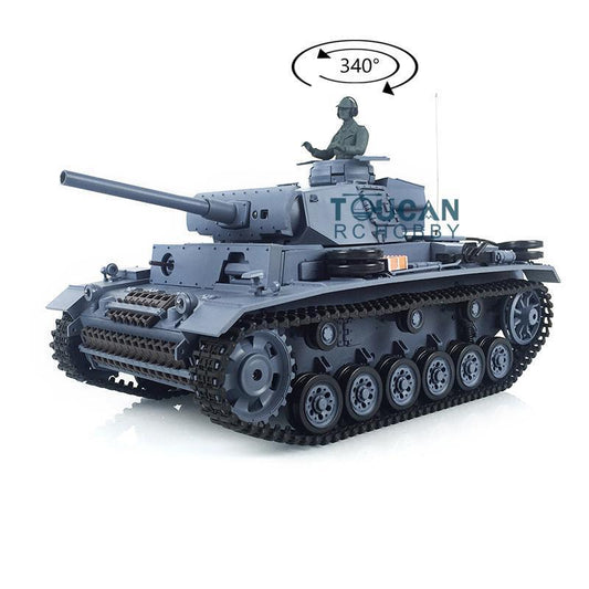 US STOCK 2.4Ghz Henglong 1/16 Scale 7.0 German Panzer III L RTR RC Tank Model 3848 Transmitter Main Board 340 Degree Turret