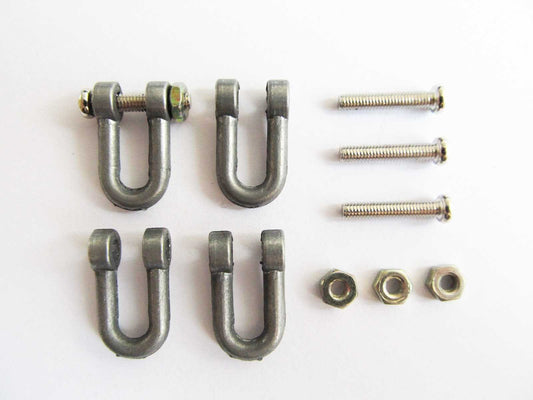 US STOCK Mato Spare Part German Tiger I RC 1/16 Scale Radio Controlled Tank Metal Tow Shackles With Screws MT072